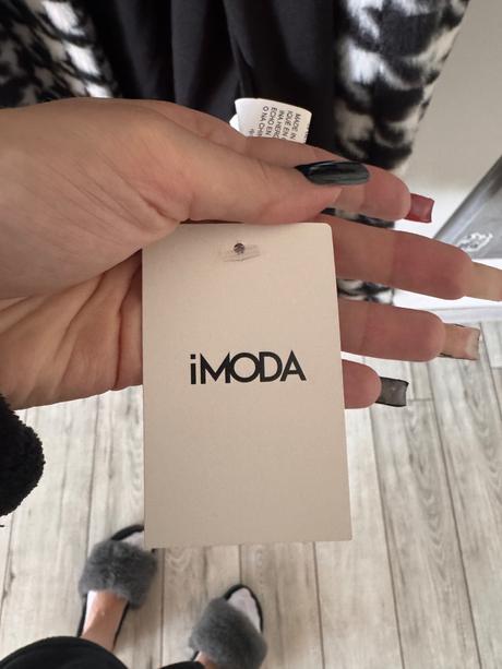 Čiernobiely kabát imoda, m