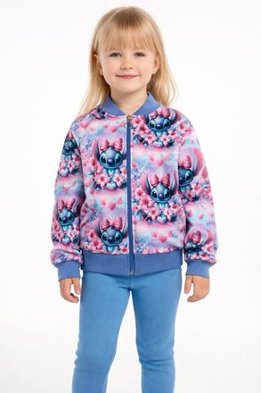 Detská mikina na zips s rozprávkovým motívom stitc, 134