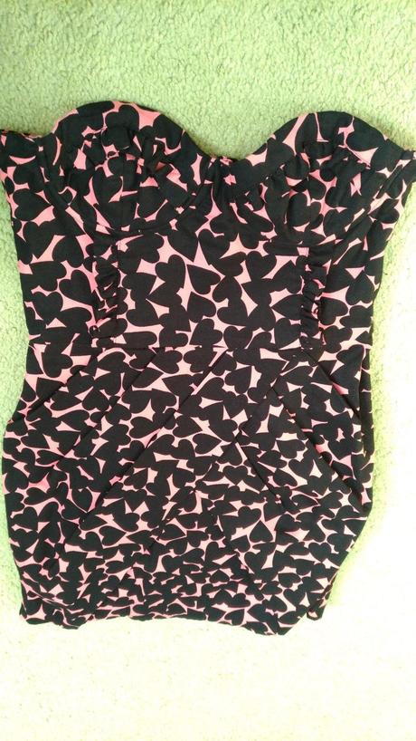 Cierne puzdrove saty so srdieckami hm s, h&m,34