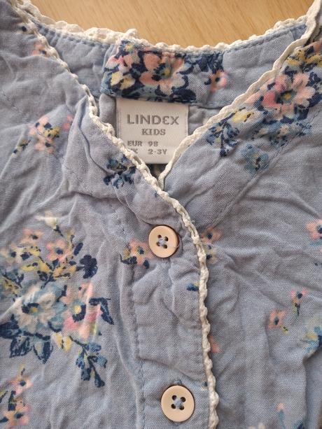 Modré kvetované šaty lindex, lindex,98