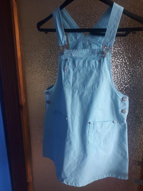 Riflová sukňa na traky, camaieu,140