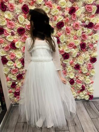 Šaty na 1.sv. prijímanie, bolerko,topanky, doplnky, 134