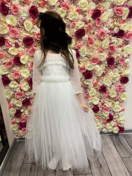 Šaty na 1.sv. prijímanie, bolerko,topanky, doplnky, 134