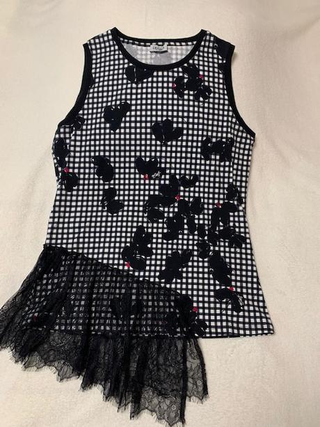 Čiernobiele tielko s čipkou zn. liu jo, liu jo,l / m / s