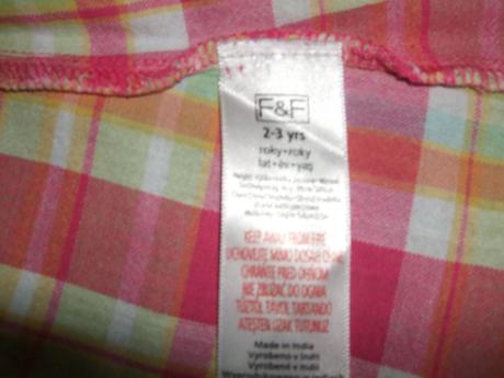 Károvaná košeľa, f&f,98