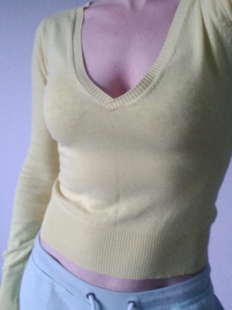 Svetložlté tričko/pulovrik, xs