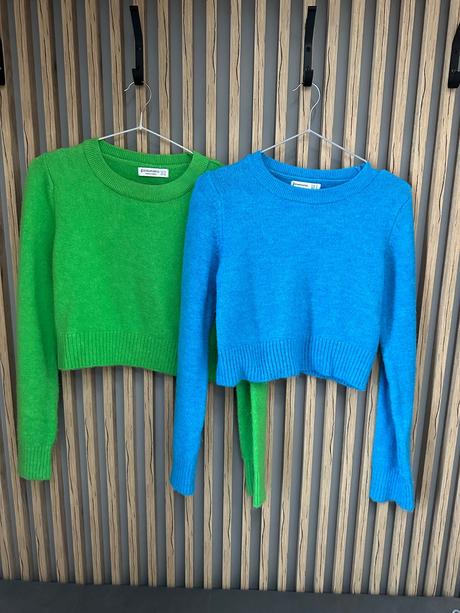 Cropp zelený pulover, stradivarius,s