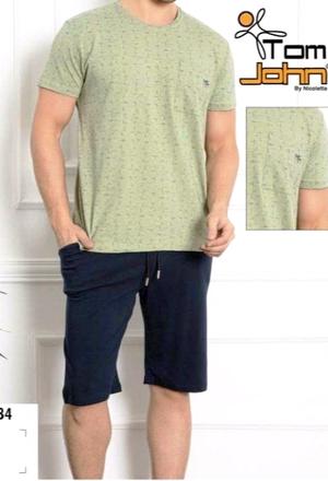 Pánske bavlnené pyžamo krátke, 4xl - xxxl