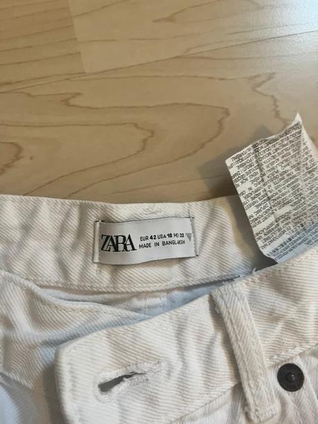 Biele zara siroke rifle bavlnene xl, zara,xl