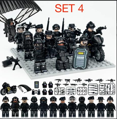 Rôzne figúrky s.w.a.t - (16ks), 