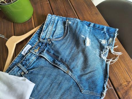 Zara riflová mini sukňa xl, zara,xl