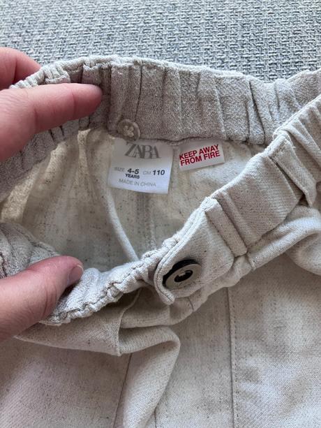 Ľanové nohavice, zara,110