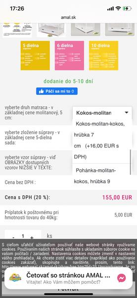 Detská postieľka a matrac z amal.sk