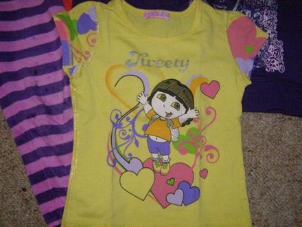 Domáci úbor tričko dora a hm tepláky, h&m,104