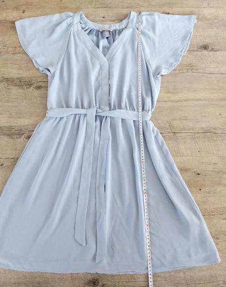 Bledomodré elegantné šaty, h&m,m
