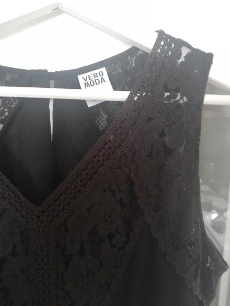 Čierne dámske šaty s čipkou vero moda, vero moda,m