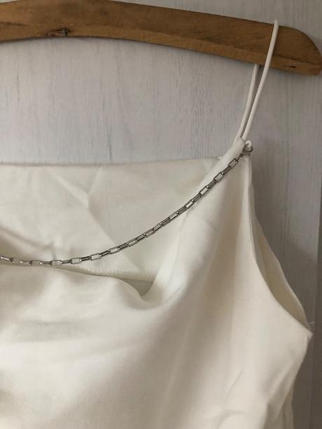 Biele saténové tielko/ letné tričko na ramienka, zara,xs