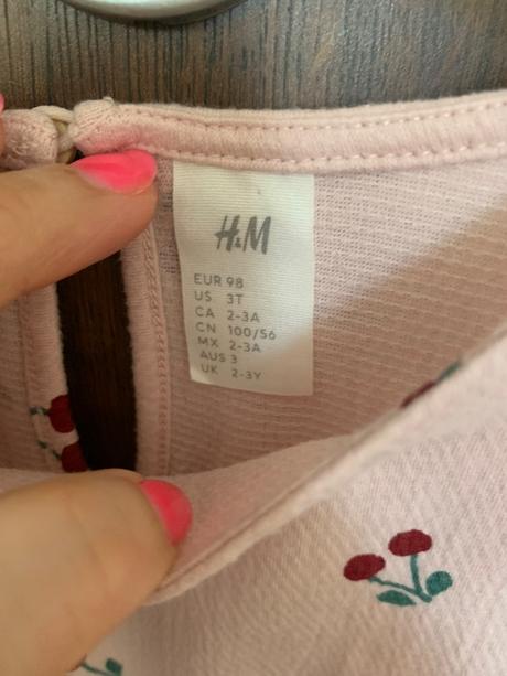 Čerešňové šaty h&m, h&m,98