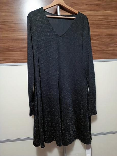 Šaty čierne trblietavé, f&f,44