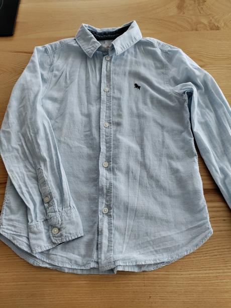 Bledomodrá košeľa, h&m,128