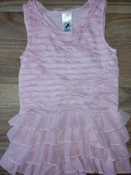 Ružové šaty s volánmi, palomino,110