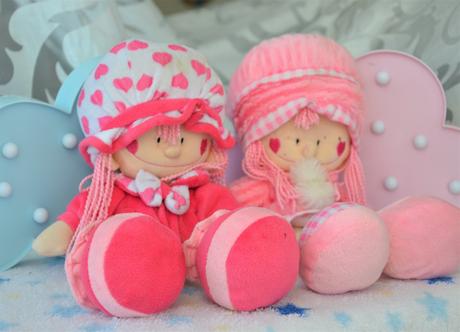 2x textilná bábika, 