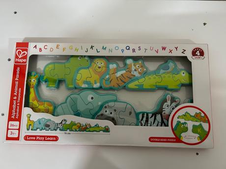 Hape nove 3d puzzle zvieratka a abeceda,