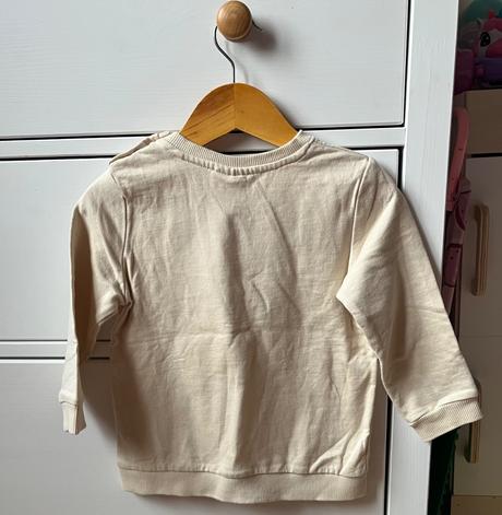 Béžová unisex bavlnená mikina, 98, 98