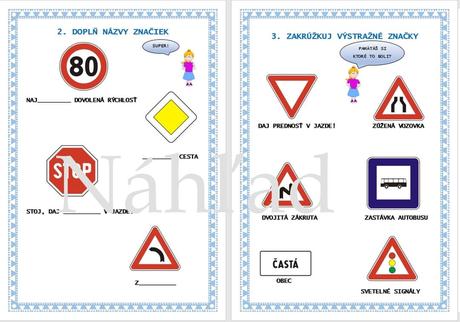 Pracovný zošit - dopravné značky, 