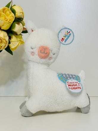 Plyšová hudobná svietiaca lama 25cm, 