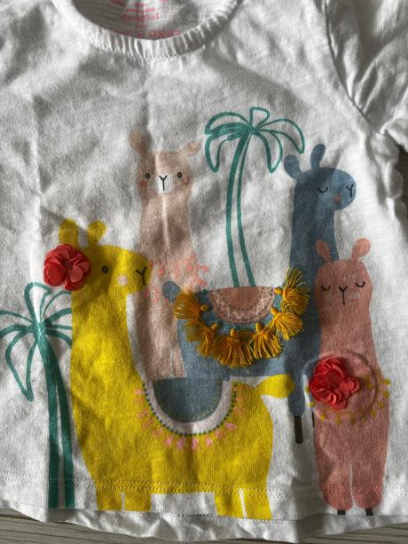 Rozkošné tričko s lamami, f&f,74