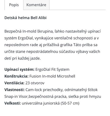 Prilba 50-57 cm, bell,xs