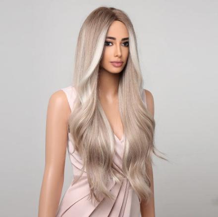 Extra dlhá parochňa platinová blond, 