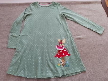 Dievčenské zelené šaty, mini boden,146