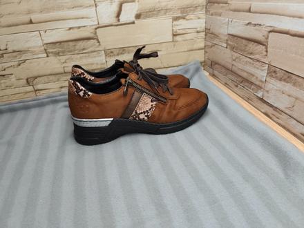 Rieker 39 - dámske hnedé kožené topánky, rieker,39