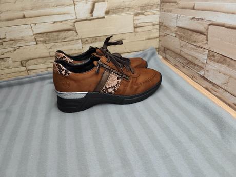 Rieker 39 - dámske hnedé kožené topánky, rieker,39