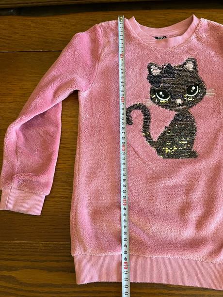 Teplá chlpatá mikina s mačičkou premieňacou, kiki&koko,128