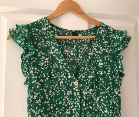 Zelené kvetované šaty xs/34, xs