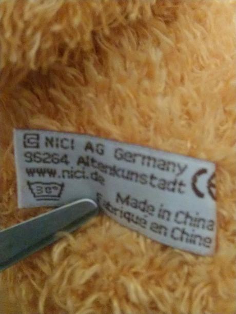 Plyšový hnedý medveď vrecko na kvetinku, nici 23cm, 