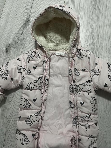 Ružová zimná kombinéza s kapucňou, next,62
