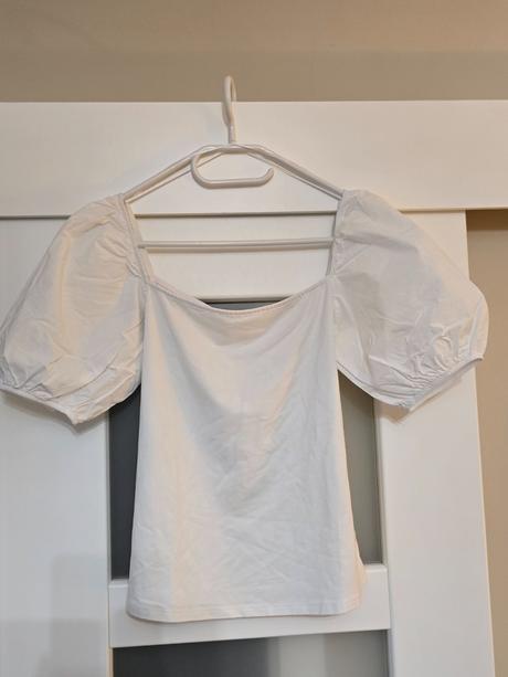 Tricko s balonovymi rukavmi, h&m,m