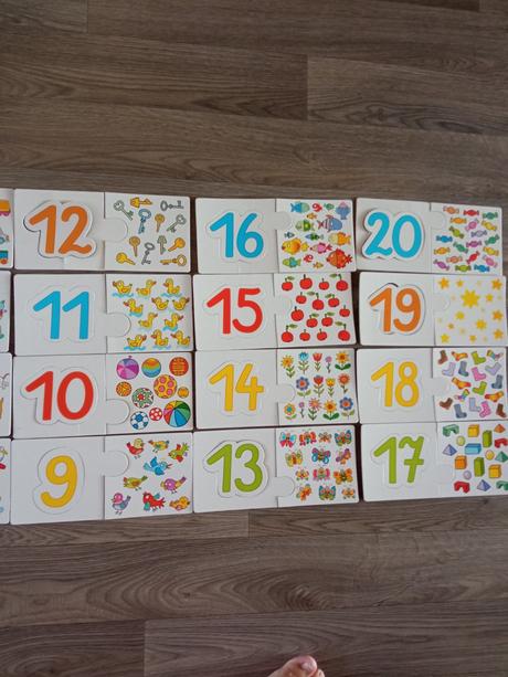 Vkladacie puzzle - počítanie, 