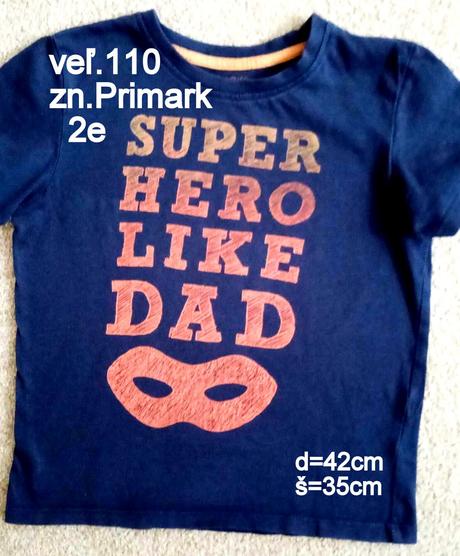 Tričká s krátkym rukávom veĺ.110 3ks, sergent major,110