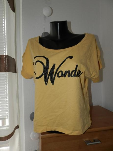 Žlté tričko s potlačou xl, xl