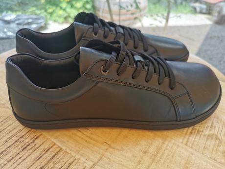 Shapen barefoot tenisky feelin uni black leather, 46