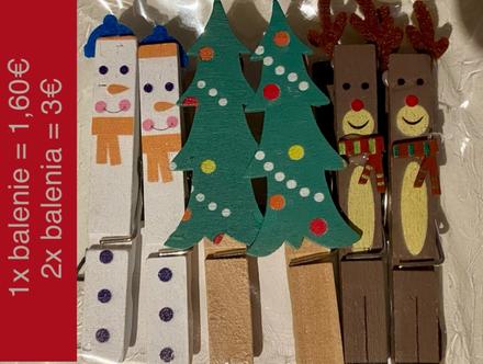 Vianoce - vianočné štipce,