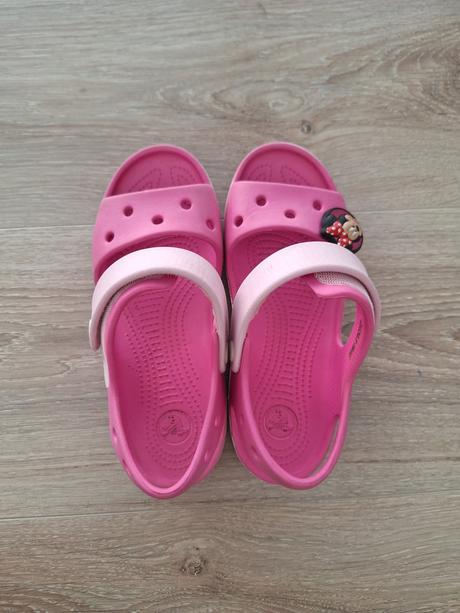 Ružové šľapky, crocs,30