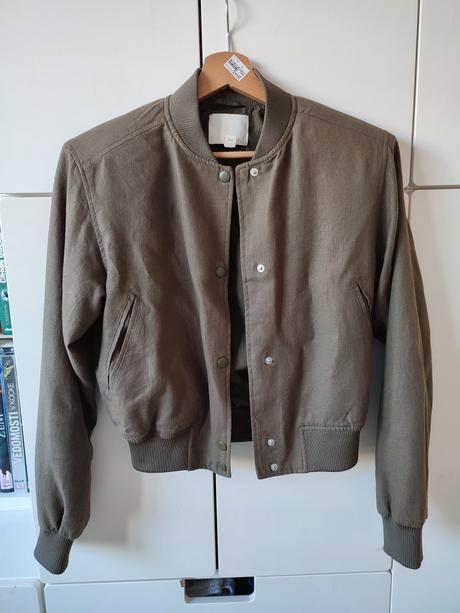 Ľanová bundička xs-s, h&m,xs