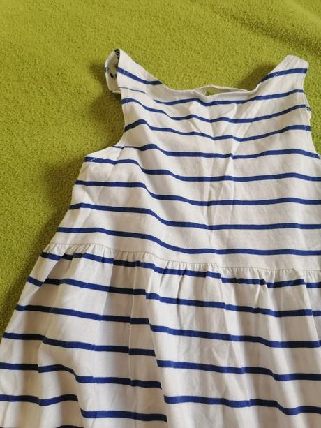Bielo modré šaty, h&m,110