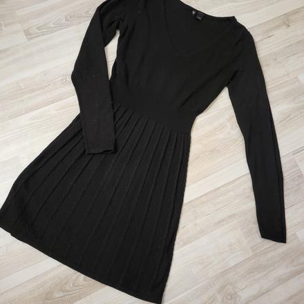 36/38 svetrikove saty s veckovym vystrihom, h&m,36